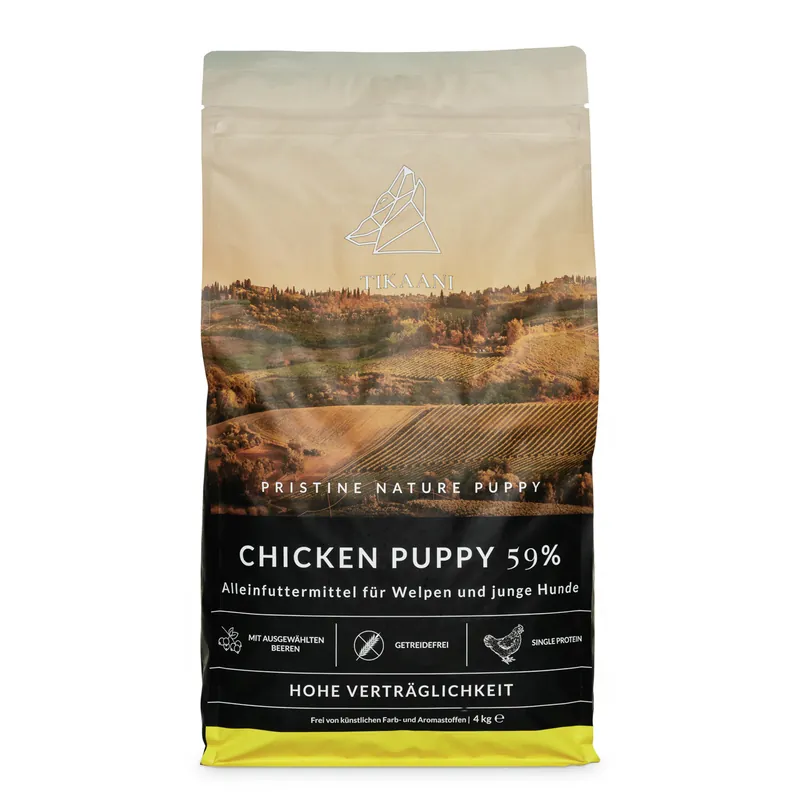 TIKAANI Pristine Nature Puppy Chicken 4 Kilogramm Hundetrockenfutter Direkt Vom Hersteller